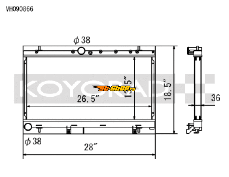 Koyo VH090866 KOY Racing Radiators