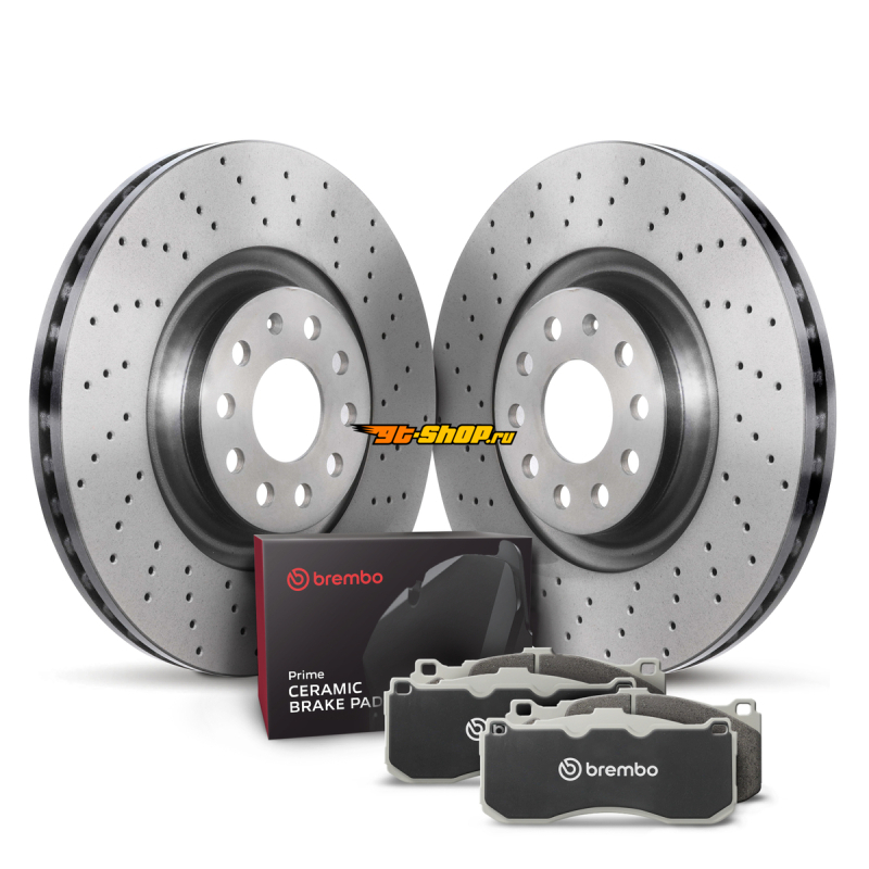 Brembo OE KTX0120 BRE Drilled UV Coated Rotors