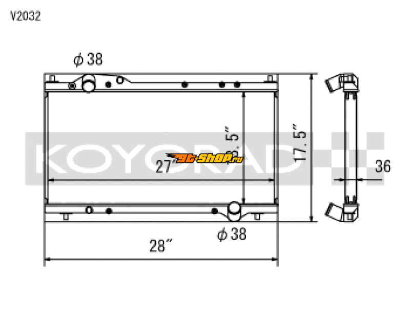 Koyo V2032 KOY Racing Radiators