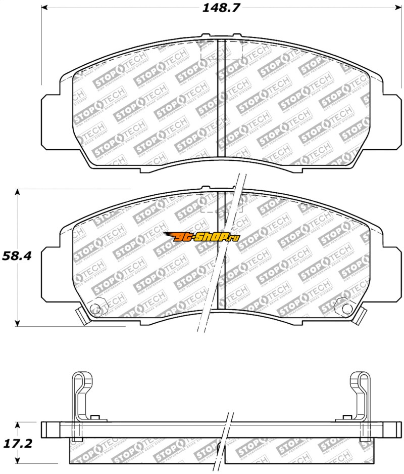 Stoptech 305.07870 ST Street Brake Pads