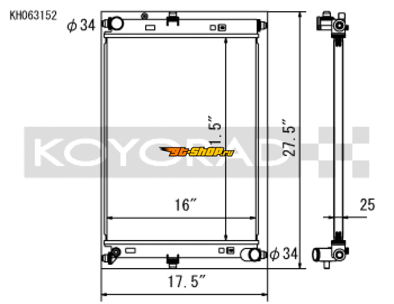 Koyo KH063152 KOY Racing Radiators