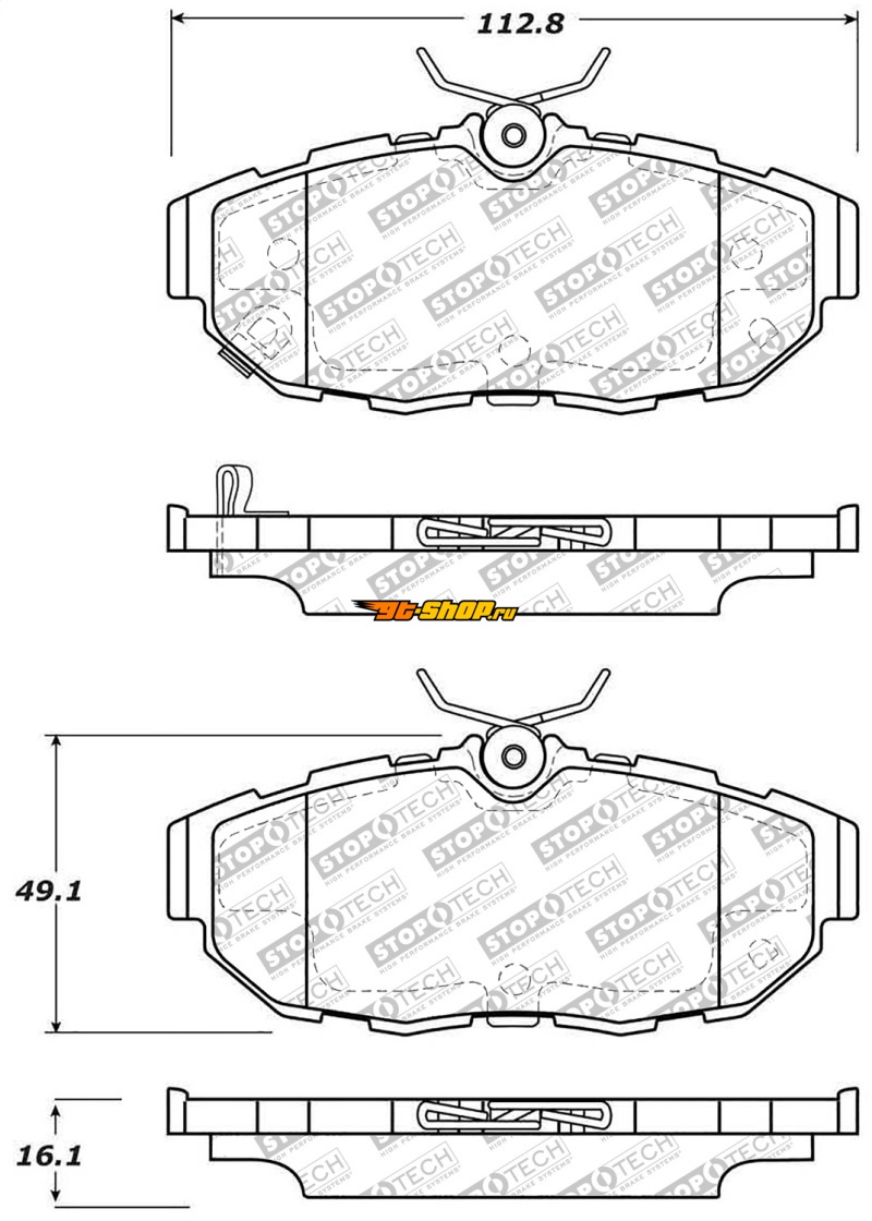 Stoptech 305.14650 ST Street Brake Pads