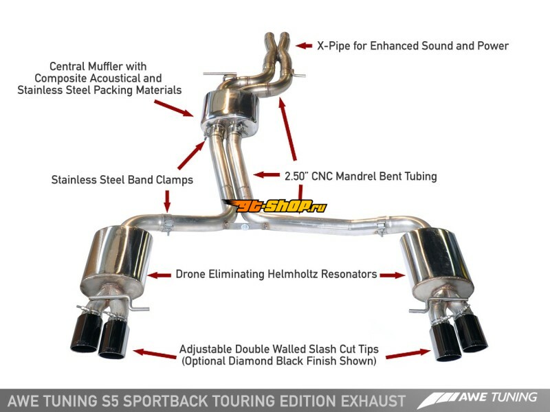 AWE Tuning 3415-43016 AWE Cat-Back Touring