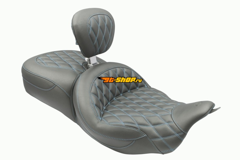 Mustang Motorcycle 89556SB MMP 2 Piece Seat with Driver Backrest Original