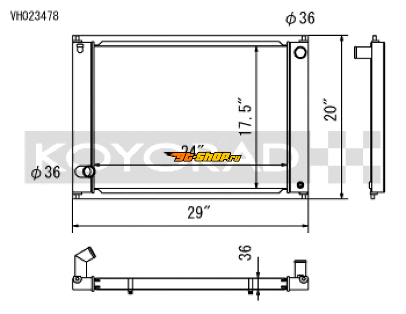 Koyo VH023478 KOY Racing Radiators