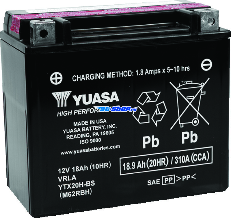 Yuasa Battery YUAM62RBH YSA Maintenance Free Battery