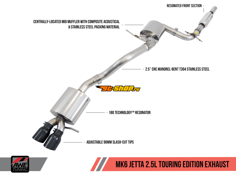 AWE Tuning 3015-22060 AWE Cat-Back Touring