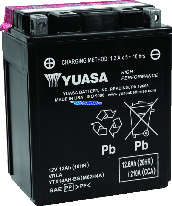 Yuasa Battery YUAM62H4A YSA Maintenance Free Battery