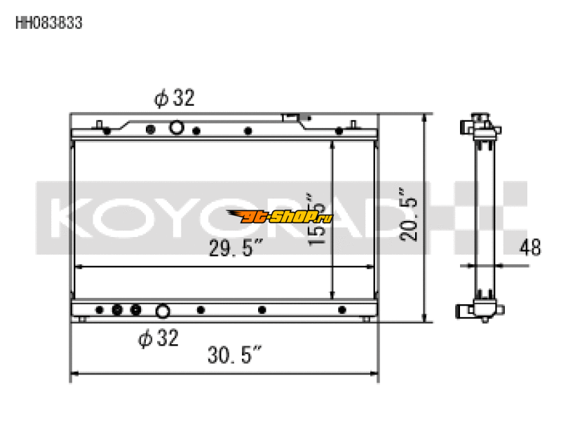 Koyo HH083833 KOY Racing Radiators