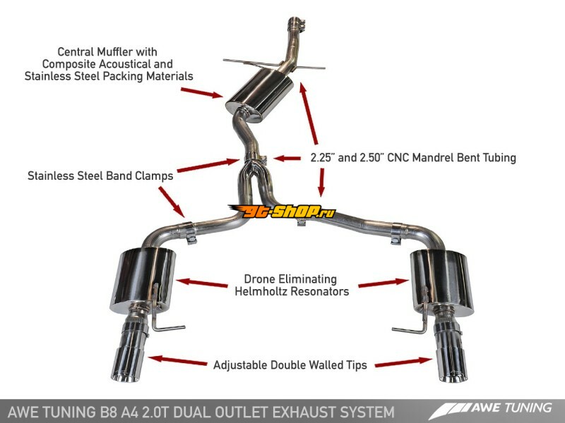 AWE Tuning 3015-32030 AWE Cat-Back Touring