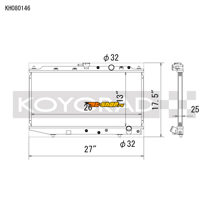 Koyo KH080146 KOY Racing Radiators