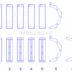 KING ENGINE BEARINGS MB5280XPSTDX