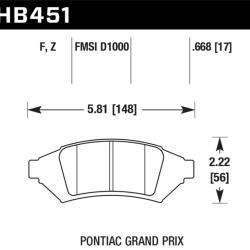 HAWK PERFORMANCE HB451Z668