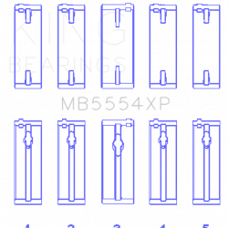 KING ENGINE BEARINGS MB5554XP026