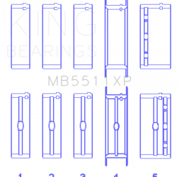 KING ENGINE BEARINGS MB5511XP