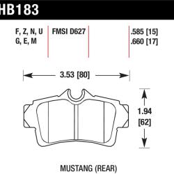 HAWK Blue 9012 Brake Pad Sets Hawk Performance HB183E.585