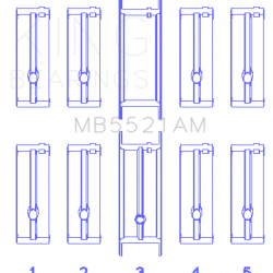 KING ENGINE BEARINGS MB5521AM025