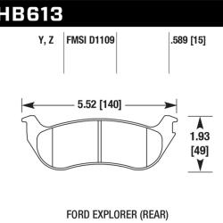 HAWK PERFORMANCE HB613Z589
