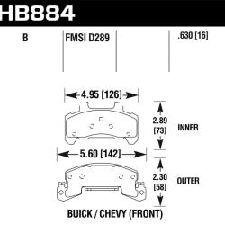 HAWK PERFORMANCE HB884B630