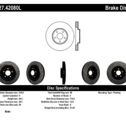 ST Slot & Drill Brake Rotors Stoptech 127.42080L