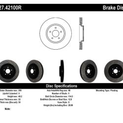 ST Slot & Drill Brake Rotors Stoptech 127.42100R