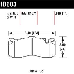 HAWK DTC-70 Brake Pad Sets Hawk Performance HB603U.616