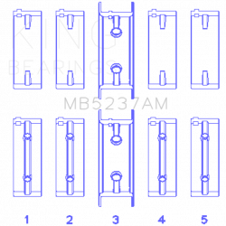 KING ENGINE BEARINGS MB5237AM025