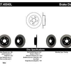 ST Slot & Drill Brake Rotors Stoptech 127.40040L