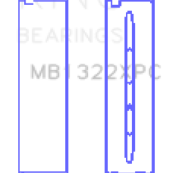 KING ENGINE BEARINGS MB1322XPC025