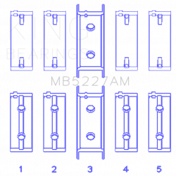 KING ENGINE BEARINGS MB5227AM025