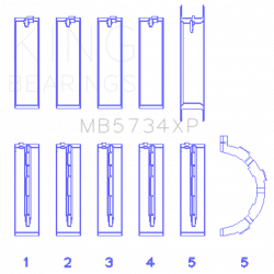 KING ENGINE BEARINGS MB5734XP