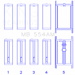 KING ENGINE BEARINGS MB554AM