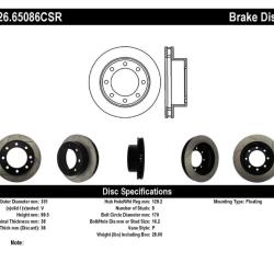 STOPTECH 12665086CSR
