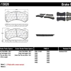 ST Sport Brake Pads Stoptech 309.13820