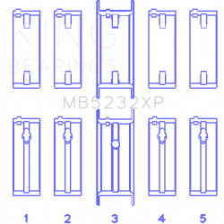 KING ENGINE BEARINGS MB5232XP05