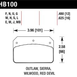 Hawk Performance HB100E.625