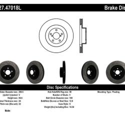 ST Slot & Drill Brake Rotors Stoptech 127.47018L