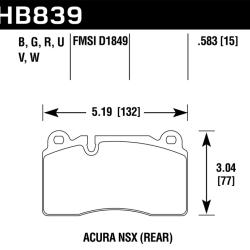 HAWK PERFORMANCE HB839N583