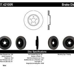 ST Slot & Drill Brake Rotors Stoptech 127.42100R