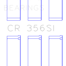 KING Connecting Rod Bearings King Engine Bearings CR356SI0.25