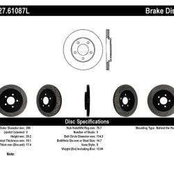 ST Slot & Drill Brake Rotors Stoptech 127.61087L