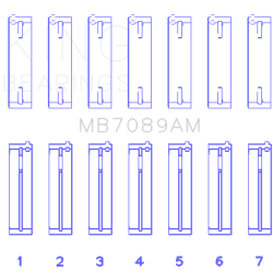 KING ENGINE BEARINGS MB7089AM