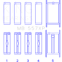 KING ENGINE BEARINGS MB557XP010X
