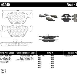 ST Sport Brake Pads Stoptech 309.03940