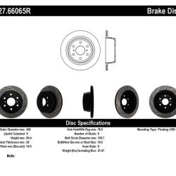 ST Slot & Drill Brake Rotors Stoptech 127.66065R