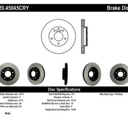 STOPTECH 12045045CRY