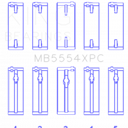 KING ENGINE BEARINGS MB5554XPC