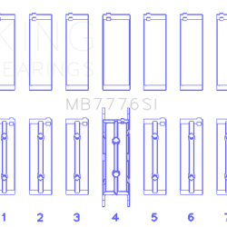 KING ENGINE BEARINGS MB7776SI05