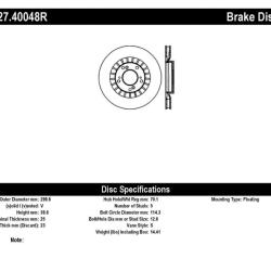 ST Slot & Drill Brake Rotors Stoptech 127.40048R