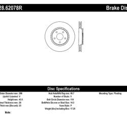 Stoptech 128.62078R